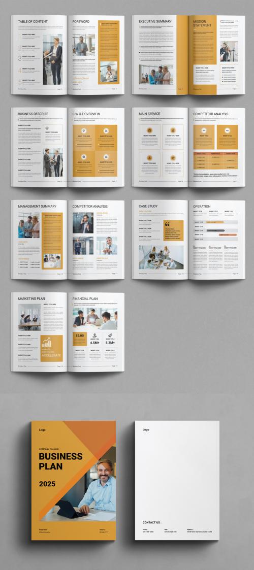 Business Plan Template Brochure Layout 639829864