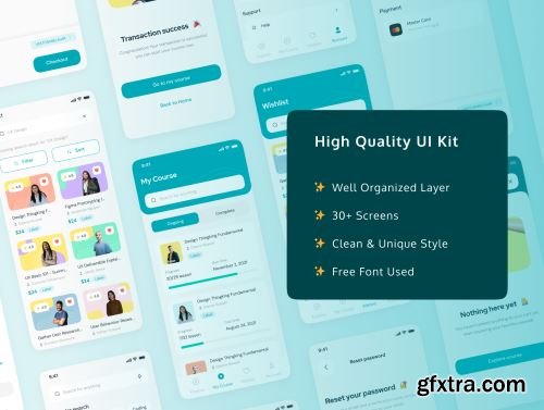 Secoola - Course Mobile Apps UI KIT Ui8.net