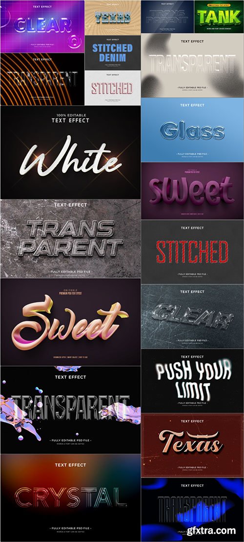 20 Psd style text effect editable set vol 5