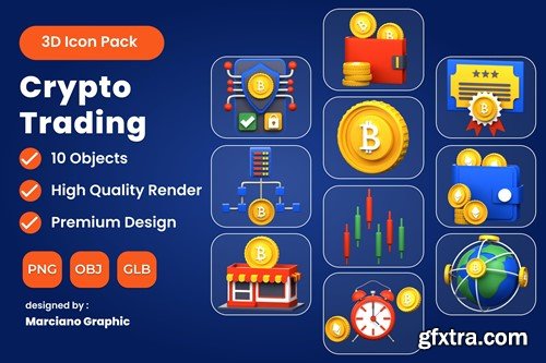 Crypto Trading 3D Icon Pack 3W9Y2KD
