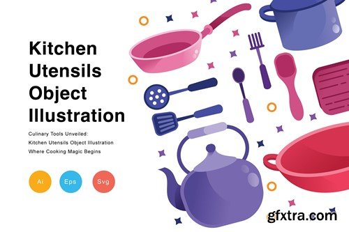 Kitchen Utensils Object Illustration EGFXTMW