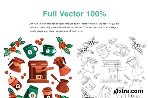 Coffee Elements Vector Illustration QMU58CZ