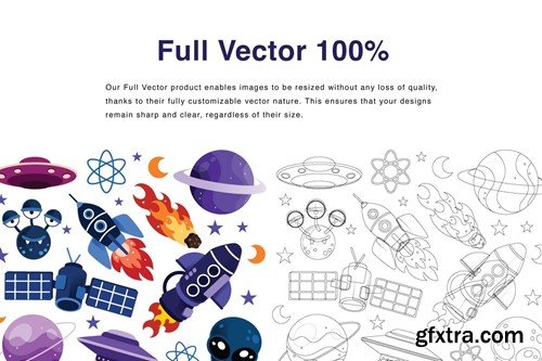 Space Objects Vector Illustration Z3VTBDN