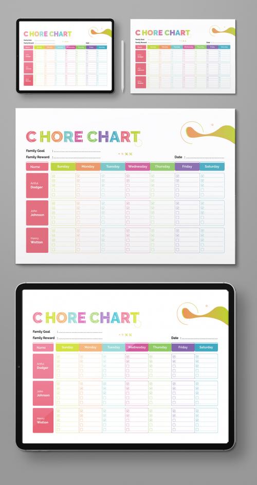 Chore Chart Design Template 640085297