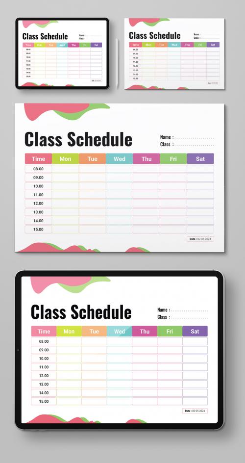 Class Schedule Design Template 640085301