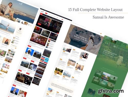 Sansai Creative Blog XD Template Ui8.net