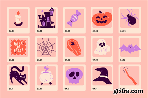 Halloween Vector Graphic Illustration Assets B9L2ZM5