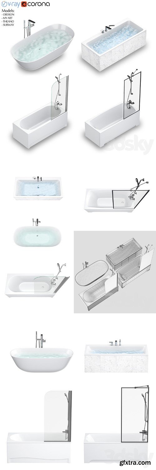 Villeroy & Boch set 55 bath set (Oberon, Subway, My Art, Theano)