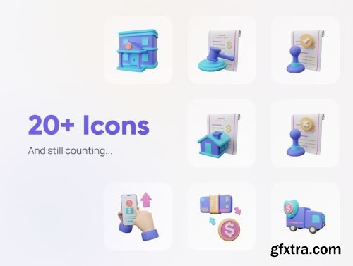 Banky - Banking 3D Icon Set Ui8.net