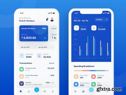 Banky - Finance App UI Kit Ui8.net