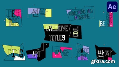 Videohive Creative Shape Titles for After Effects 48047159