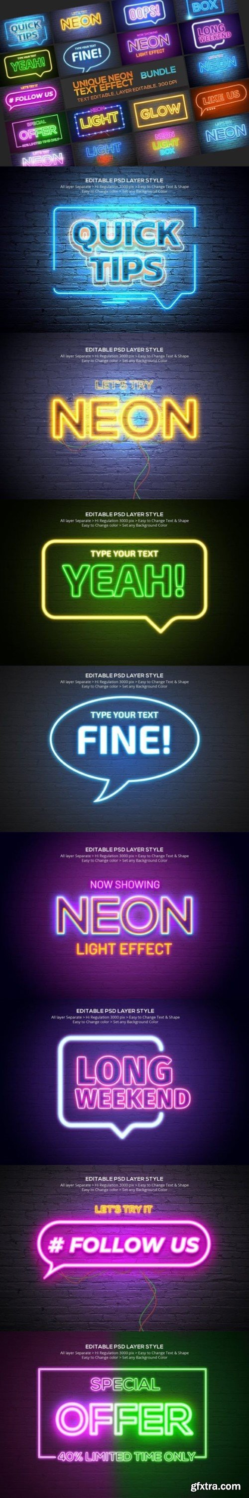 Exclusive Neon Text Effect Bundle