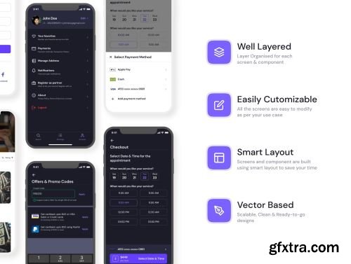 Clover Mobile app UI Kit Ui8.net