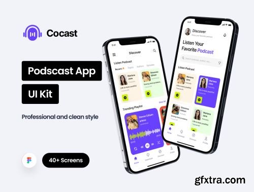 Corecast - Podcast App UI Kit Ui8.net