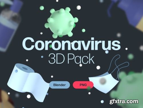 Coronavirus 3D Pack Ui8.net