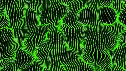 Videohive - Curve lines wave dots motion futuristic loop movement on isolated black background - 47969734 - 47969734