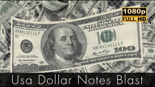 Videohive - Us Dollar Notes Blast | US Dollar Notes Explode in a Dramatic Burst - 47970481 - 47970481