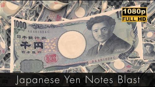 Videohive - Japanese Yen Notes Blast | Japanese Yen Notes explode in a dramatic burst - 47971076 - 47971076