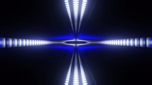 Videohive - Blue And Light Blue Sci-Fi Blinded Ellipse Tunnel Background Vj Loop In 4K - 47952993 - 47952993