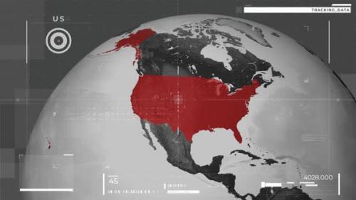 Videohive - Cyber Hud Map Of Usa - 47954070 - 47954070