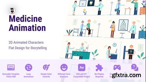 Videohive Medicine Flat Character - Animated Healthcare CS6 47386375