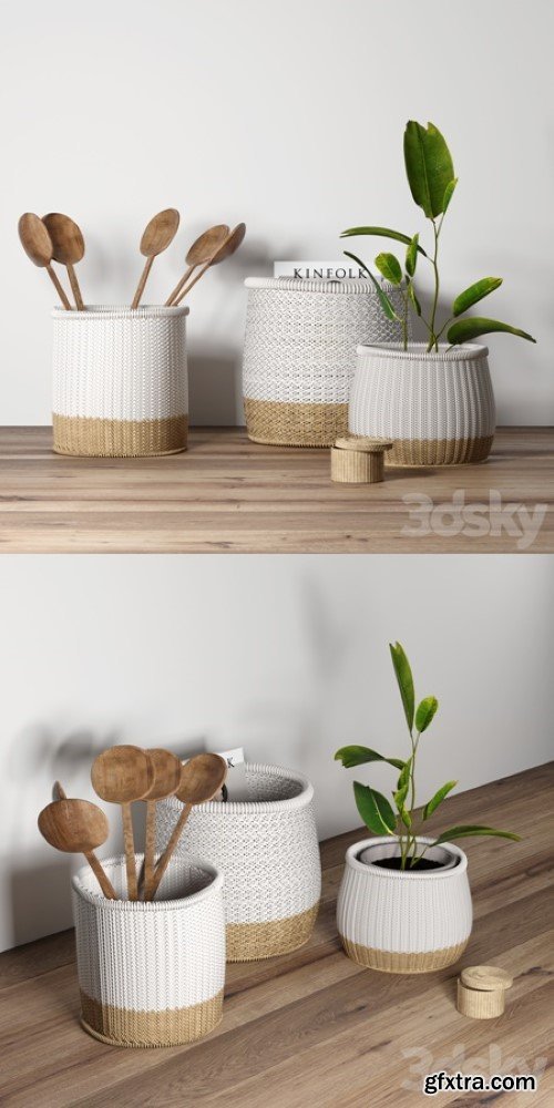 Decorative set with baskets 2