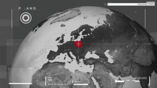 Videohive - Cyber Hud Map Of Poland - 47954088 - 47954088