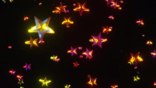 Videohive - Flying Upward Star Shapes Psychedelic Futuristic VJ Loop - 47954896 - 47954896