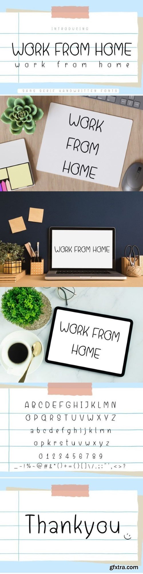 Work from Home Font