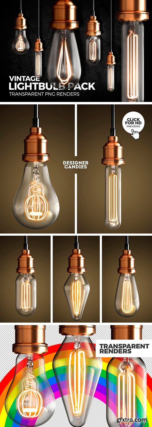 CM - Vintage Lightbulb Renders Pack 1448672