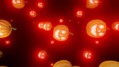 Videohive - Halloween Falling Pumpkins Seamless Loop Vertical Video - 47955405 - 47955405