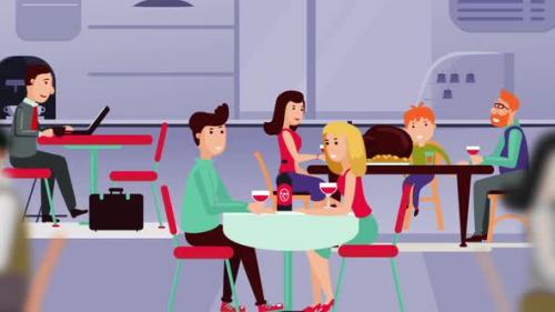 Videohive - People Are Having Lunch In A Restaurant - 47955586 - 47955586