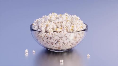 Videohive - Popcorn In A Bowl Rotating Exposition - 47958452 - 47958452