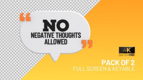 Videohive - No Negative Thoughts Allowed speech bubbles - 47958657 - 47958657