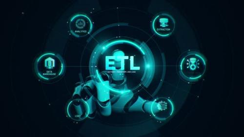 Videohive - ETL Extract, transform, and load Robotic Touchscreen - 47958662 - 47958662