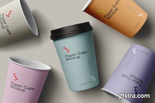 Paper Coffee Cups Mockup 3L99SMS