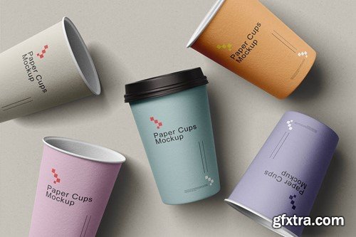 Paper Coffee Cups Mockup 3L99SMS