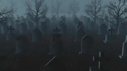 Videohive - Creepy Graveyard At Night - 47959501 - 47959501