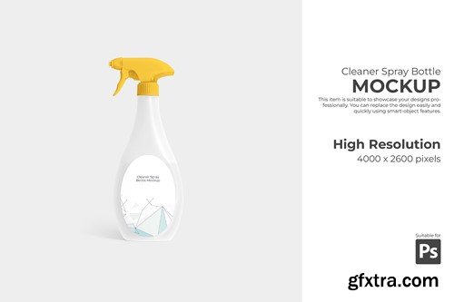 Cleaner Spray Bottle Mockup B8Y7Q3L