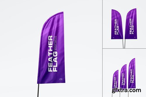 Realistic Bow Flag Psd Mockups FKHB9BT