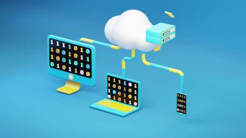 Videohive - Any device up load to cloud computing minimal. - 47959986 - 47959986