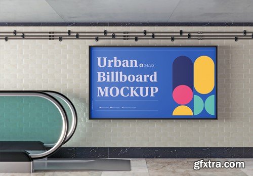 Set Subway Billboard Advertisement Scene Mockup V8WQ667