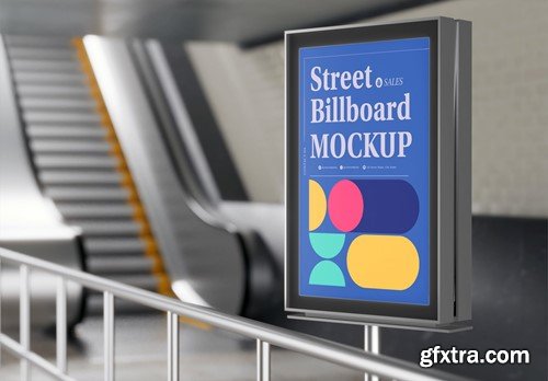 Set Subway Billboard Advertisement Scene Mockup V8WQ667