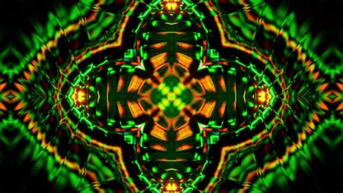 Videohive - Red and yellow abstract design with black background and red background. Kaleidoscope VJ loop - 47960161 - 47960161