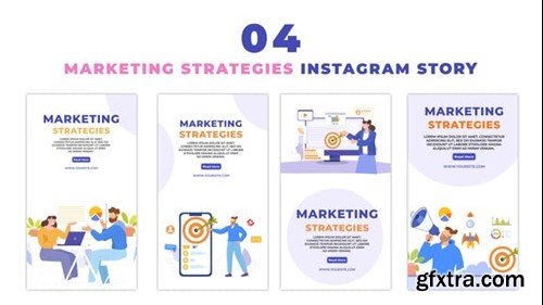 Videohive Cartoon Vector Character Marketing Strategies Instagram Story 48059559
