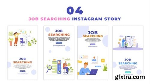 Videohive Job Hunting Character Animation Instagram Story 48059473