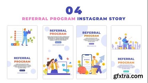 Videohive Animated Character Referral Program Instagram Story 48059485