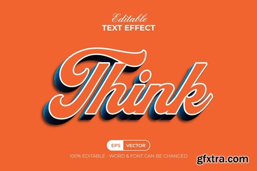 Think 3D Text Effect Orange Style T5SF7BG