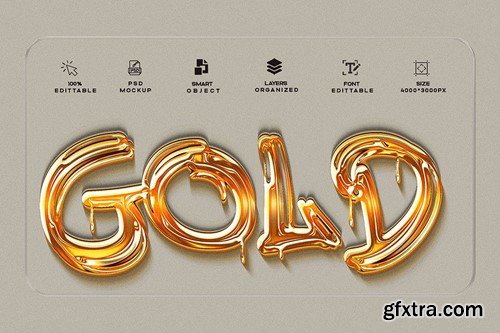 Gold Text Effect 3 PSD 9J4G4J9