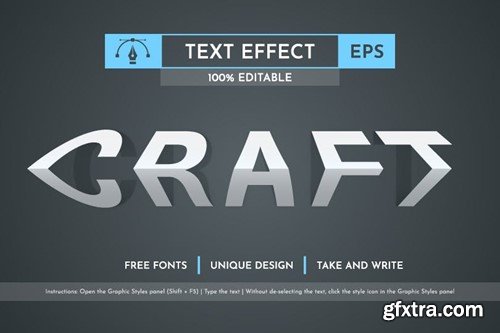 Folded Paper - Editable Text Effect, Font Style 9842HKN